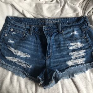 AE denim shorts